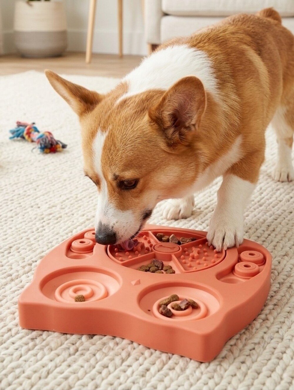 Nwt Boots & Barkley Owl Shaped Interactive Dog Puzzle Toy Food Tray Pet Activity